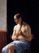 Christoffer Wilhelm Eckersberg Seated Nude Model oil